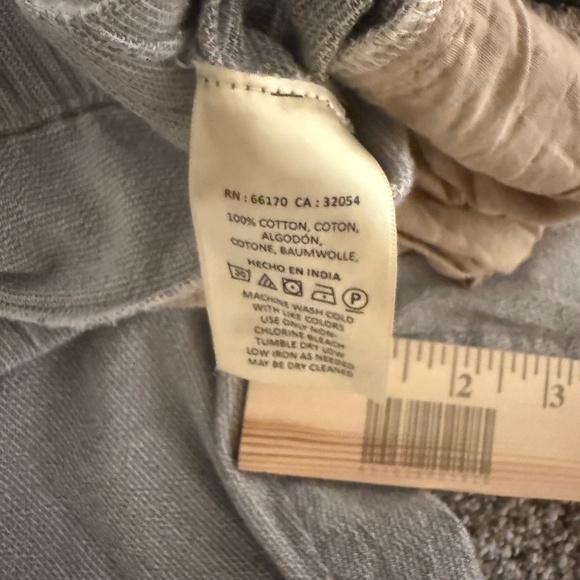 Anthropologie Hei Hei Cotton Tapered Pants – Light Grey (Size L) - Picture 5 of 7